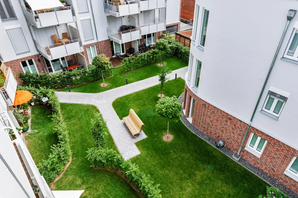 Blick vom Balkon