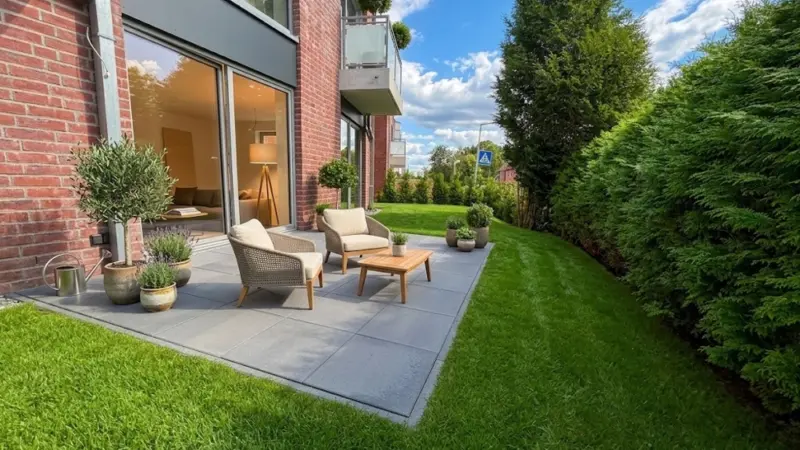 Terrasse mit Garten